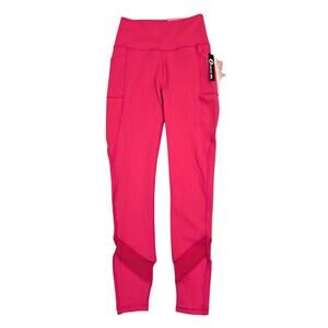 Gottex Peach Skin Collection Fuchsia Pink High Waist Mesh Leggings Size XS